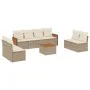 9-piece garden sofa set with beige synthetic rattan cushions by , Garden sets - Ref: Foro24-3227577, Price: 563,34 €, Discoun...