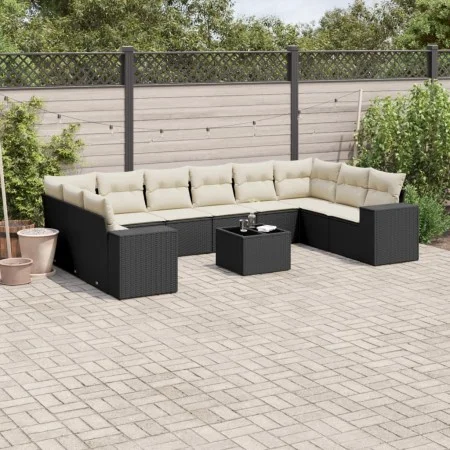 11-piece garden sofa set and black synthetic rattan cushions by , Garden sets - Ref: Foro24-3223075, Price: 673,52 €, Discoun...