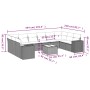11-piece garden sofa set and black synthetic rattan cushions by , Garden sets - Ref: Foro24-3223075, Price: 606,97 €, Discoun...