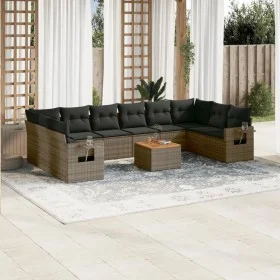11-piece garden sofa set and gray synthetic rattan cushions by , Modular outdoor sofas - Ref: Foro24-3224737, Price: 634,23 €...