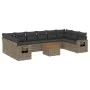 11-piece garden sofa set and gray synthetic rattan cushions by , Modular outdoor sofas - Ref: Foro24-3224737, Price: 634,23 €...