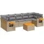 Garden sofa set with beige cushions 8 pcs PE rattan by , Garden sets - Ref: Foro24-3226654, Price: 526,23 €, Discount: %