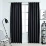 Verdunkelungsvorhänge mit Haken 2 Stück schwarz 140x175 cm von vidaXL, Vorhänge und Gardinen - Ref: Foro24-134414, Preis: 37,...