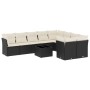 Garden sofa set 10 pieces with black synthetic rattan cushions by , Garden sets - Ref: Foro24-3218176, Price: 546,52 €, Disco...