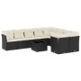 Garden sofa set 10 pieces with black synthetic rattan cushions by , Garden sets - Ref: Foro24-3218176, Price: 576,41 €, Disco...