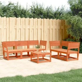 Garden sofa set 5 pieces solid pine wood wax brown by , Garden sets - Ref: Foro24-3216997, Price: 497,42 €, Discount: %