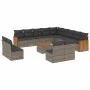 14-piece garden sofa set with gray synthetic rattan cushions by , Garden sets - Ref: Foro24-3260576, Price: 860,54 €, Discoun...