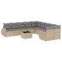 11-piece garden sofa set with beige synthetic rattan cushions by , Modular outdoor sofas - Ref: Foro24-3221918, Price: 693,92...
