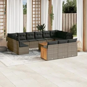 14-teilige Gartensofagarnitur mit grauen synthetischen Rattankissen von , Gartensets - Ref: Foro24-3260548, Preis: 869,20 €, ...