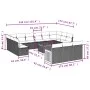 14-teilige Gartensofagarnitur mit grauen synthetischen Rattankissen von , Gartensets - Ref: Foro24-3260548, Preis: 870,30 €, ...