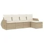 Garden sofa set with cushions 5 pieces beige synthetic rattan by , Garden sets - Ref: Foro24-3253625, Price: 393,61 €, Discou...