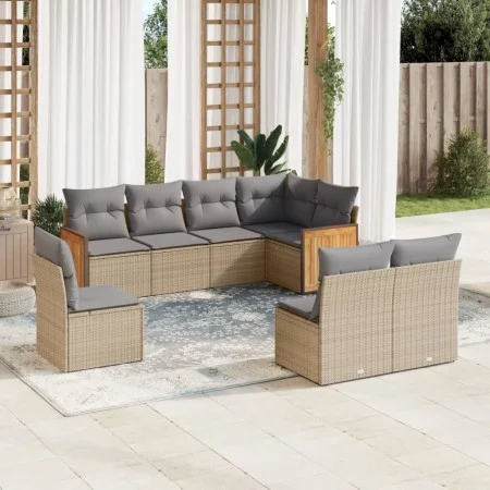 Garden sofa set with beige cushions 8 pcs PE rattan by , Garden sets - Ref: Foro24-3227725, Price: 502,13 €, Discount: %