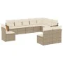 Gartensofa-Set mit beigen Kissen, 10-teilig, synthetisches Rattan von , Gartensets - Ref: Foro24-3227752, Preis: 653,35 €, Ra...