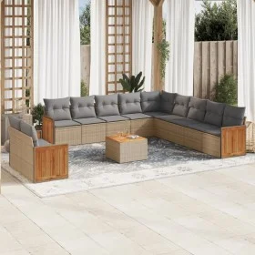 Set de sofás de jardín 12 pzas y cojines ratán sintético marrón de , Conjuntos de jardín - Ref: Foro24-3227816, Precio: 815,0...