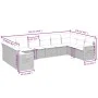 Garden sofa set with beige cushions 10 pieces synthetic rattan by , Garden sets - Ref: Foro24-3227164, Price: 701,75 €, Disco...