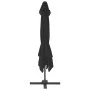 Sombrilla voladiza con poste de aluminio negro 3x3 m de vidaXL, Sombrillas - Ref: Foro24-47000, Precio: 280,83 €, Descuento: %