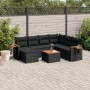 Set de sofás de jardín 8 piezas y cojines ratán sintético negro de , Conjuntos de jardín - Ref: Foro24-3227049, Precio: 489,1...