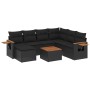 Set de sofás de jardín 8 piezas y cojines ratán sintético negro de , Conjuntos de jardín - Ref: Foro24-3227049, Precio: 489,1...