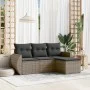 4-teiliges Gartensofa-Set und graue synthetische Rattankissen von , Gartensets - Ref: Foro24-3221269, Preis: 268,91 €, Rabatt: %