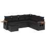 7-piece garden dining set and black synthetic rattan cushions by , Garden sets - Ref: Foro24-3227042, Price: 454,26 €, Discou...