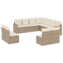 Set de sofás de jardín 11pzas con cojines ratán sintético beige de , Conjuntos de jardín - Ref: Foro24-3258488, Precio: 694,3...