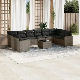 11-piece garden sofa set and gray synthetic rattan cushions by , Garden sets - Ref: Foro24-3219470, Price: 634,97 €, Discount: %