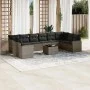 11-piece garden sofa set and gray synthetic rattan cushions by , Garden sets - Ref: Foro24-3219470, Price: 634,97 €, Discount: %