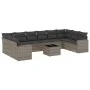 11-piece garden sofa set and gray synthetic rattan cushions by , Garden sets - Ref: Foro24-3219470, Price: 634,97 €, Discount: %