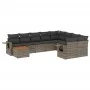 Set de sofás de jardín 10 pzas con cojines ratán sintético gris de , Sofás modulares de exterior - Ref: Foro24-3224730, Preci...