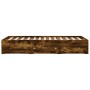 Smoked oak engineered wood bed with drawers 150x200 cm by , Beds and slatted bases - Ref: Foro24-3207270, Price: 158,86 €, Di...