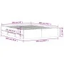 Smoked oak engineered wood bed with drawers 150x200 cm by , Beds and slatted bases - Ref: Foro24-3207270, Price: 156,90 €, Di...