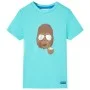 Camiseta infantil de manga corta color aguamarina 92 de , Camisetas para niños - Ref: Foro24-11619, Precio: 8,06 €, Descuento: %