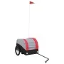 Black and red iron bicycle trailer 30 kg by , Bicycle trailers - Ref: Foro24-94118, Price: 74,89 €, Discount: %
