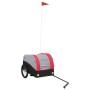 Schwarz-roter Fahrradanhänger aus Eisen, 30 kg von , Fahrradanhänger - Ref: Foro24-94118, Preis: 76,13 €, Rabatt: %