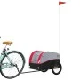 Black and red iron bicycle trailer 30 kg by , Bicycle trailers - Ref: Foro24-94118, Price: 74,89 €, Discount: %