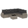 7-teiliges Gartensofa-Set mit grauen PE-Rattan-Kissen von , Gartensets - Ref: Foro24-3221419, Preis: 438,44 €, Rabatt: %