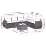 7-piece garden sofa set with gray PE rattan cushions by , Garden sets - Ref: Foro24-3221419, Price: 447,14 €, Discount: %