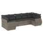 7-piece garden sofa set with gray PE rattan cushions by , Modular outdoor sofas - Ref: Foro24-3221789, Price: 465,90 €, Disco...