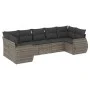 7-piece garden sofa set with gray PE rattan cushions by , Modular outdoor sofas - Ref: Foro24-3221789, Price: 474,42 €, Disco...