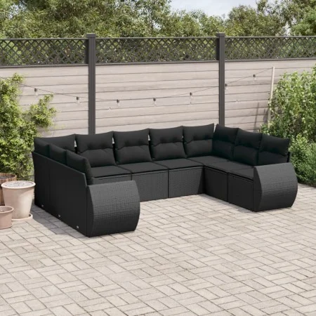 8-piece garden sofa set and black synthetic rattan cushions by , Modular outdoor sofas - Ref: Foro24-3221794, Price: 610,17 €...