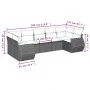 7-piece garden sofa set with gray PE rattan cushions by , Modular outdoor sofas - Ref: Foro24-3221789, Price: 474,42 €, Disco...