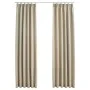 Blackout curtains with hooks 2 units beige 140x225 cm by vidaXL, Curtains and curtains - Ref: Foro24-134447, Price: 47,00 €, ...