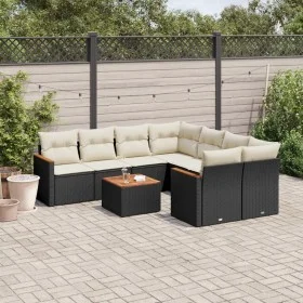 8-piece garden sofa set and black synthetic rattan cushions by , Garden sets - Ref: Foro24-3258227, Price: 524,50 €, Discount: %