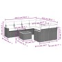 9-teiliges Gartenmöbel-Set und graue synthetische Rattankissen von , Gartensets - Ref: Foro24-3258231, Preis: 538,49 €, Rabat...