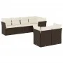7-piece garden sofa set with brown PE rattan cushions by , Garden sets - Ref: Foro24-3217903, Price: 505,55 €, Discount: %