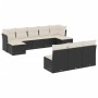 Set de sofás de jardín 10 pzas cojines ratán sintético negro de , Conjuntos de jardín - Ref: Foro24-3218286, Precio: 486,02 €...