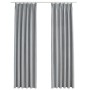Blackout curtains with hooks 2 pieces gray 140x225 cm by vidaXL, Curtains and curtains - Ref: Foro24-134468, Price: 43,04 €, ...