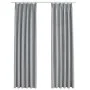 Blackout curtains with hooks 2 pieces gray 140x225 cm by vidaXL, Curtains and curtains - Ref: Foro24-134468, Price: 45,51 €, ...