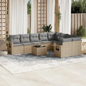 Garden sofa set with beige cushions 10 pieces synthetic rattan by , Garden sets - Ref: Foro24-3220648, Price: 609,71 €, Disco...