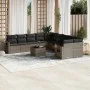 11-piece garden sofa set and gray synthetic rattan cushions by , Garden sets - Ref: Foro24-3220719, Price: 650,01 €, Discount: %